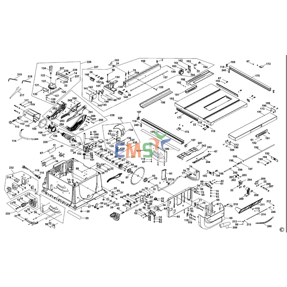 Stanley SST1800 Tezgah Testere Ayar Kolu 1004742-07