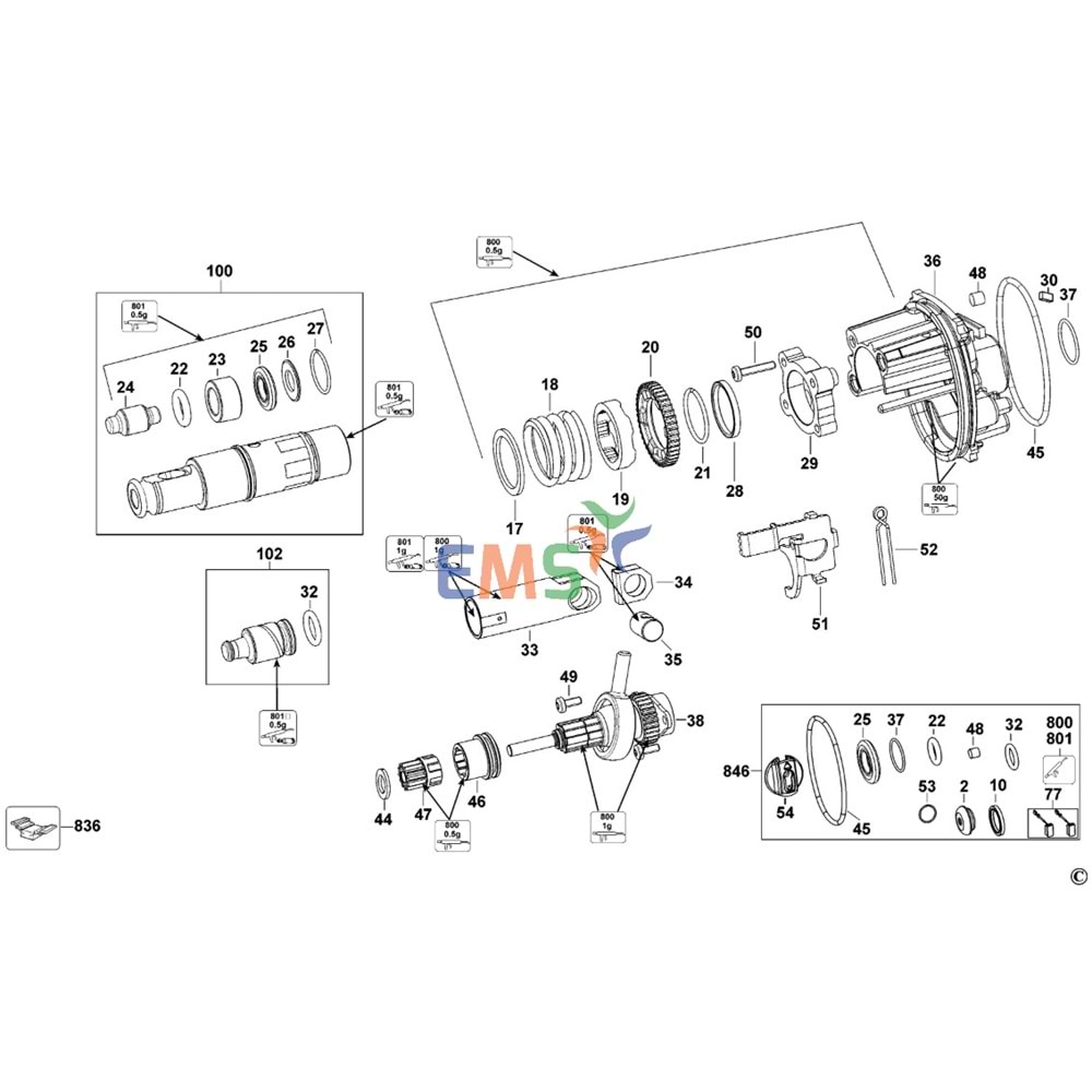 Dewalt D25013 D25012 Uç Çıkarma Bilezik 1005813-00