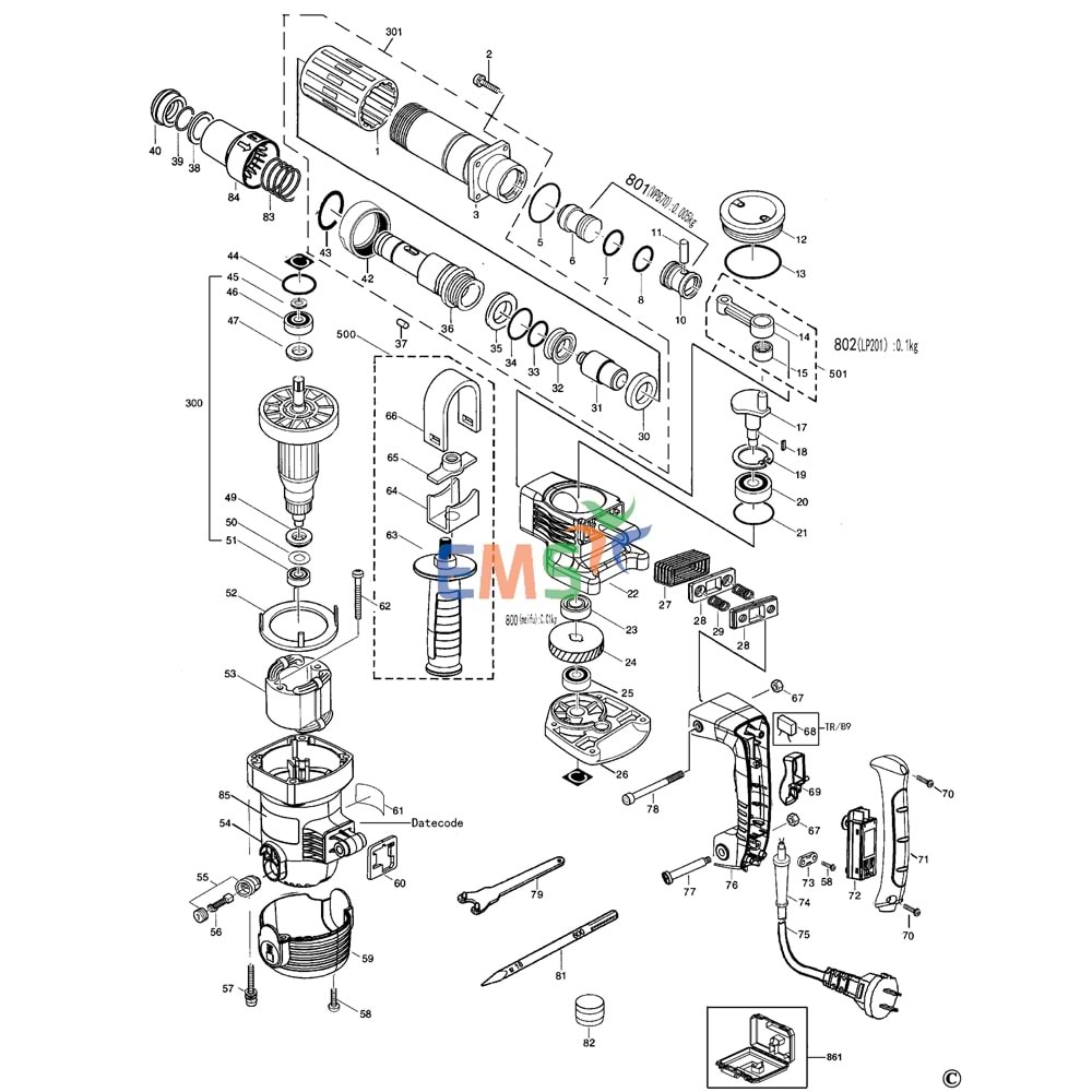 Stanley Kırıcı Boru Kılavuzu Komple 4050350004