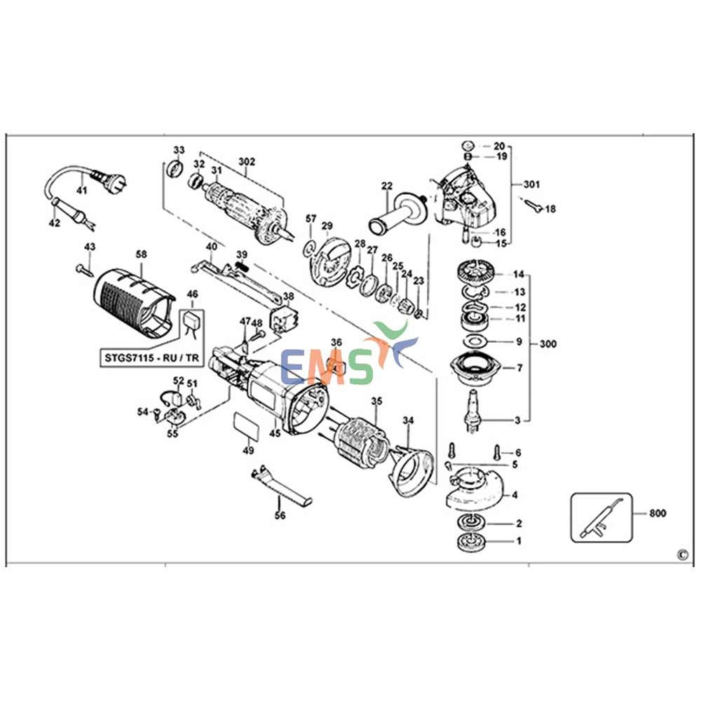 Stanley STGS7115 Dişli Kutusu Typ 1 ve 2 4140350002