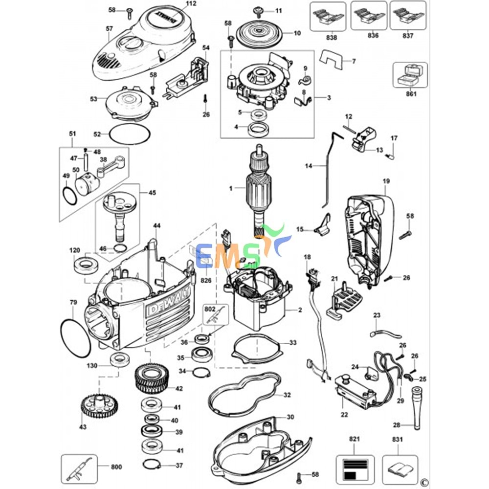 DEWALT D25899 D25900 D25940 KÖMÜR YUVASI 487266-02