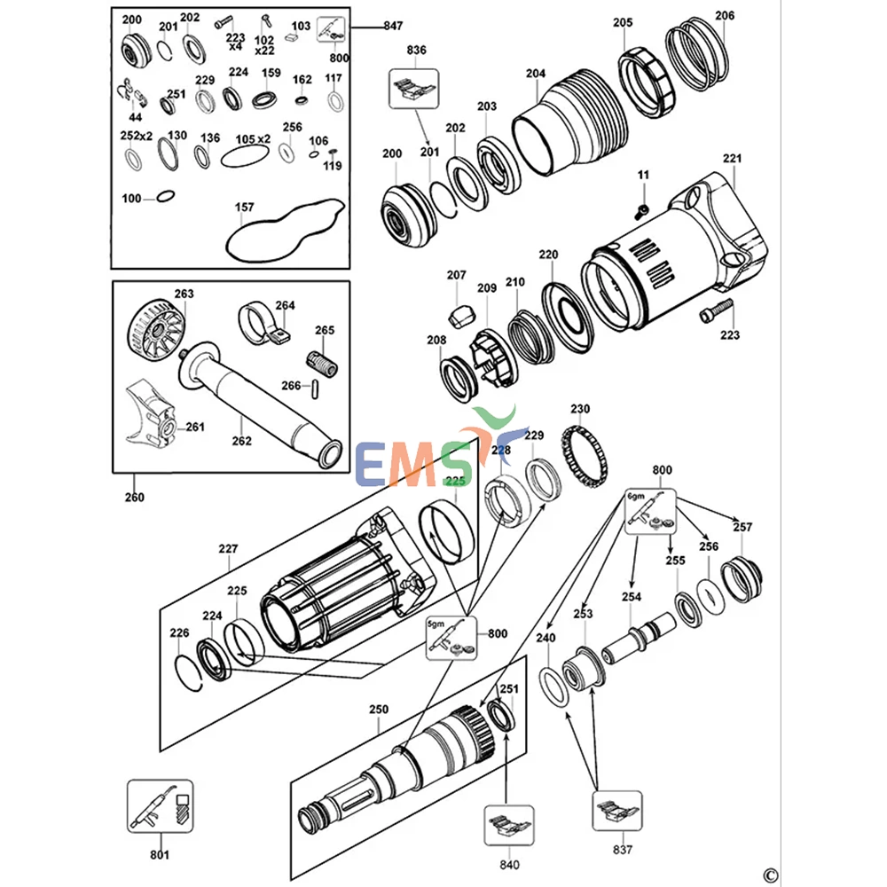 Dewalt D25701 D25700 D25723 Mil Grubu 488676-00
