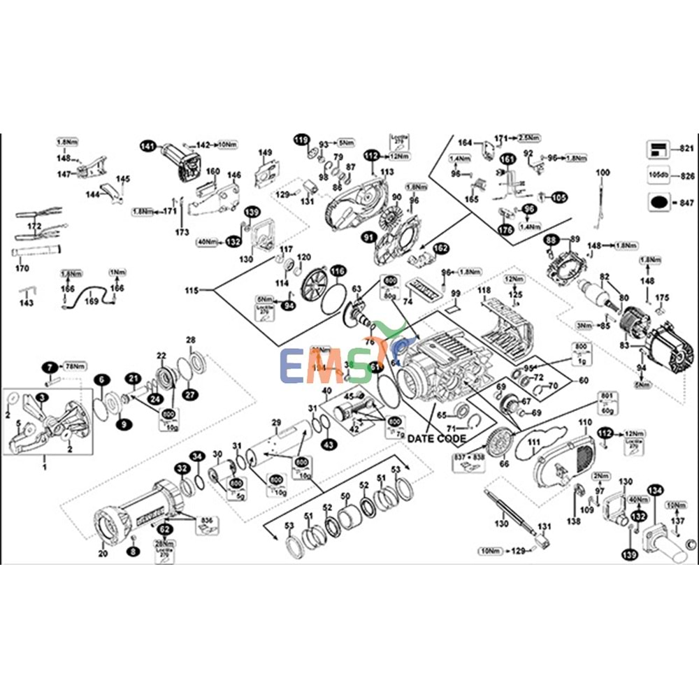 Dewalt D25980 Armatür Rotor Endüvi 494578-01