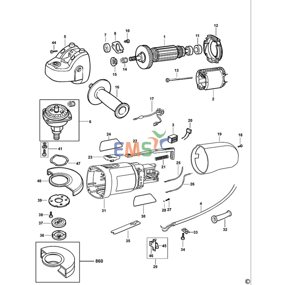 Black Decker CD115 Typ 1 - 2 - 3 - 4 Dişli kutusu 569164-00