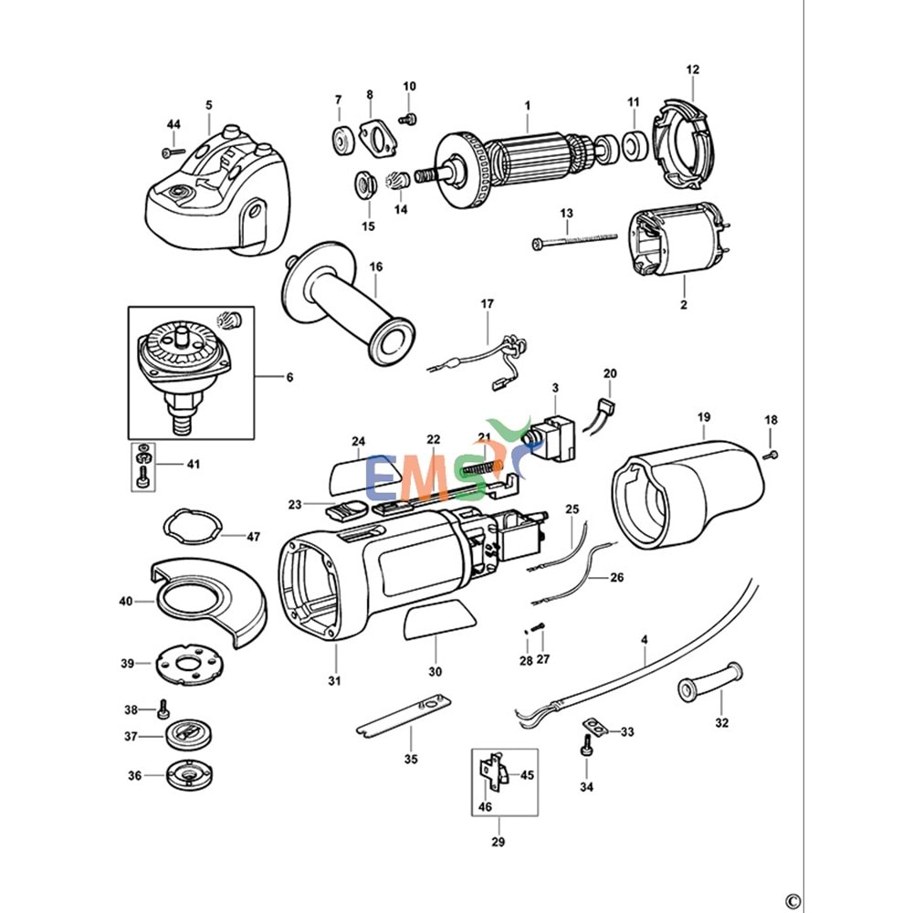 Black Decker CD115 CD110 CD105 KG115 Taşlama Pinyon Dişli 569174-00