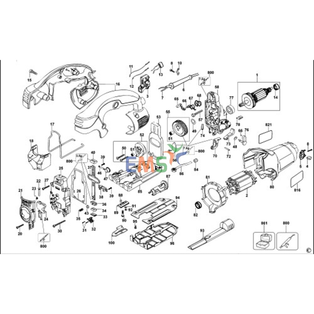 Dewalt DW331 DW333 Alt taban 581268-00