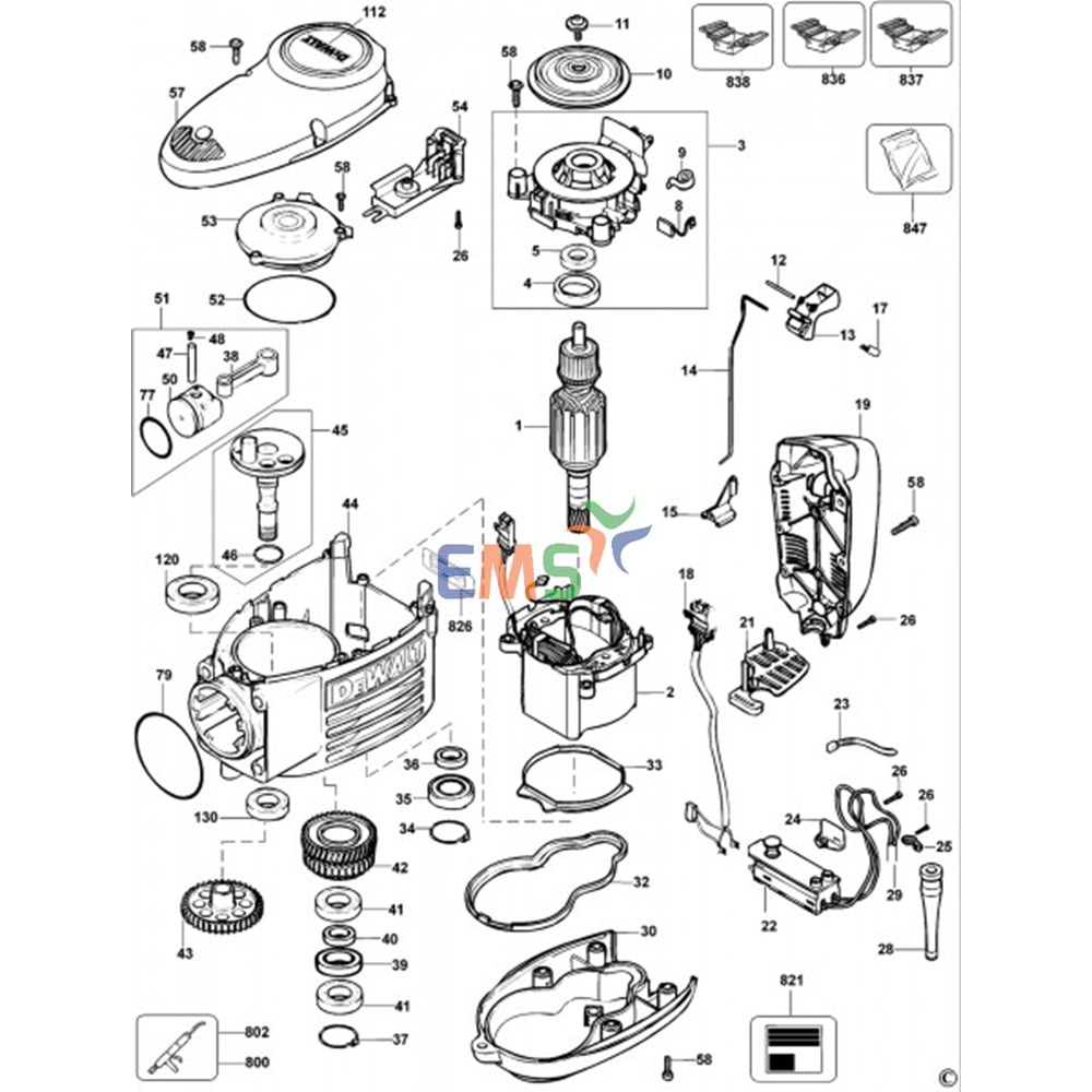 Dewalt D25940K D25941K Mil 582277-00