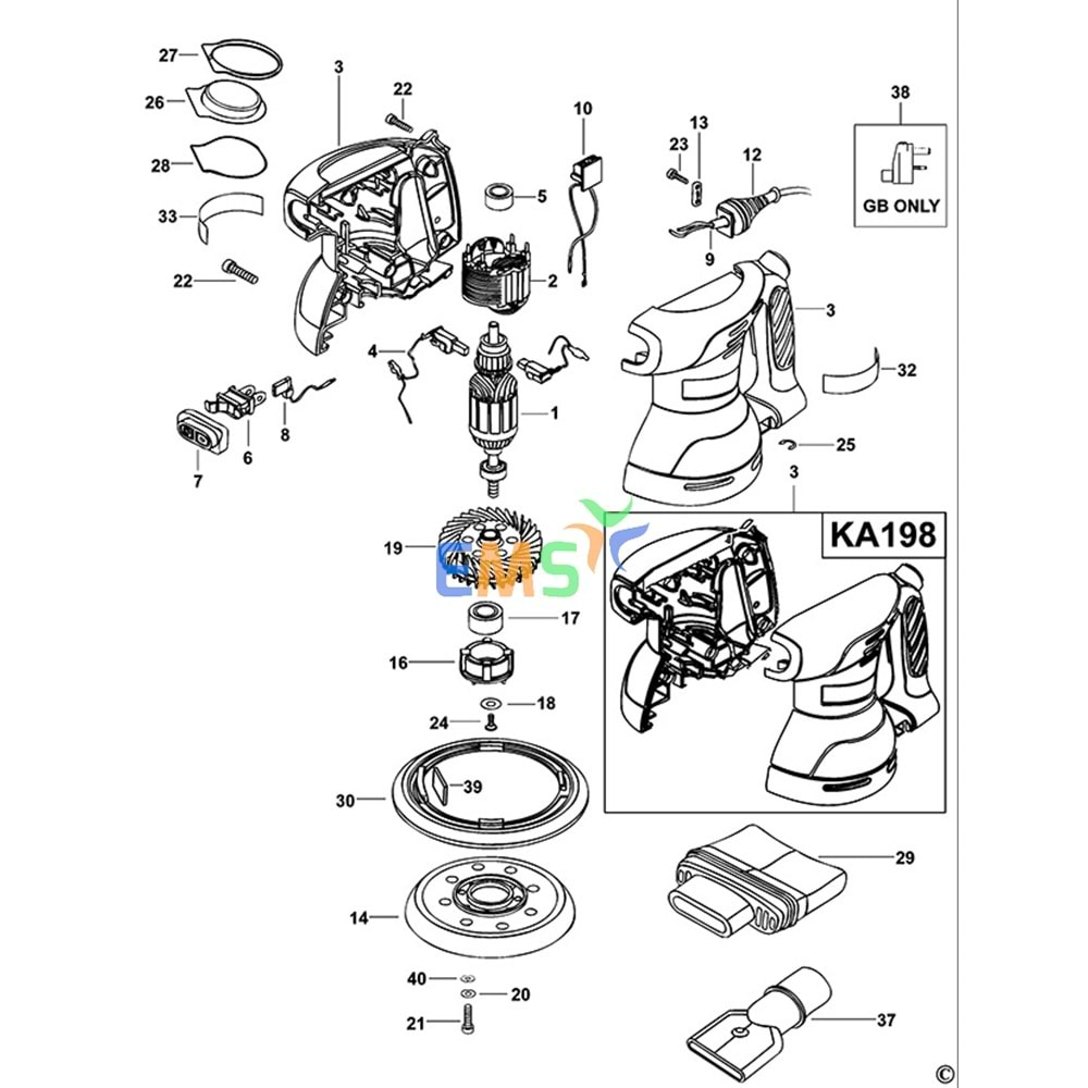 Black Decker KA198 Zımpara Tabanı 587295-01