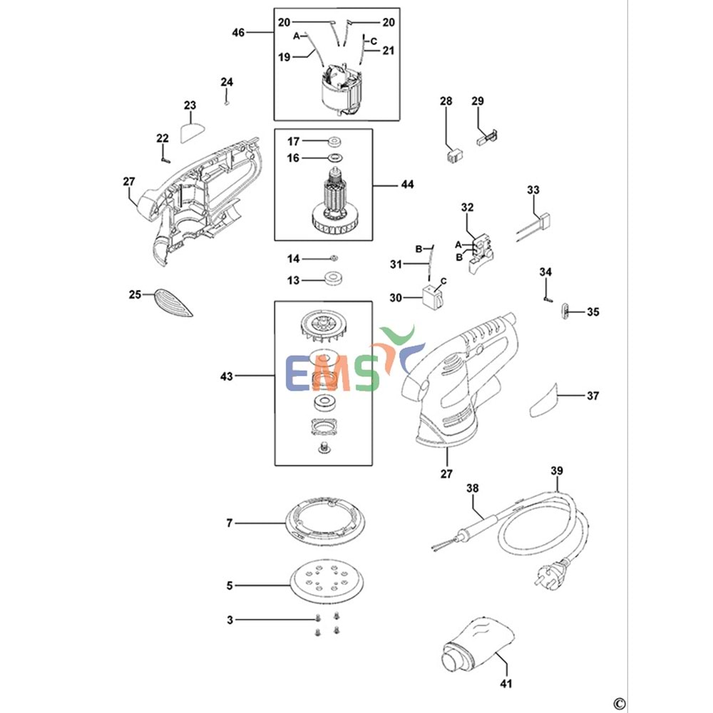 Black Decker KA191Ek Zımpara Taban 125mm 597922-00