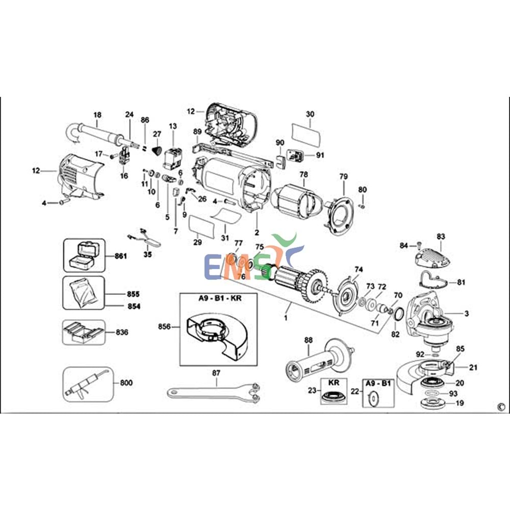 Dewalt D28111 D28139 Typ 3 Armatür Endüvi 623584-16