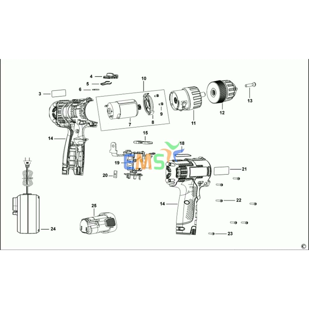 STANLEY STCD1081B2 MOTOR 90556416