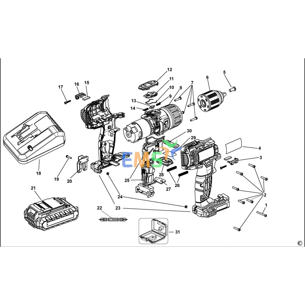 STANLEY STDC18LHBK ŞALTER TYPE 1 90578364-05