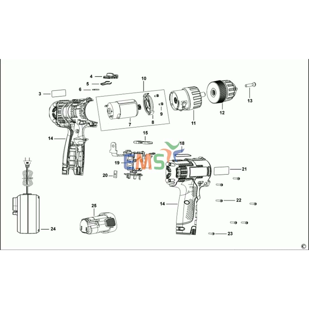 Stanley STCD1081B2 EGBL108 Şarj Cihazı 90592259-04