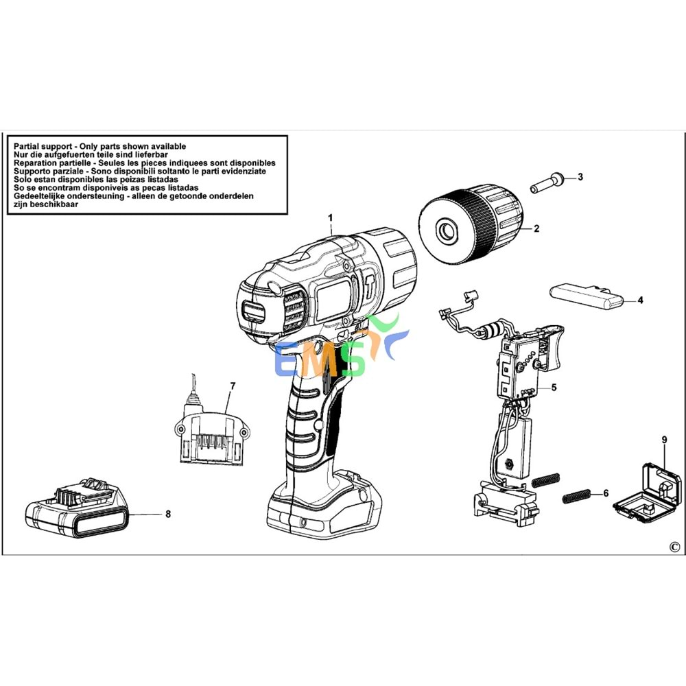 BLACK DECKER EGBL148 ŞALTER 90610715