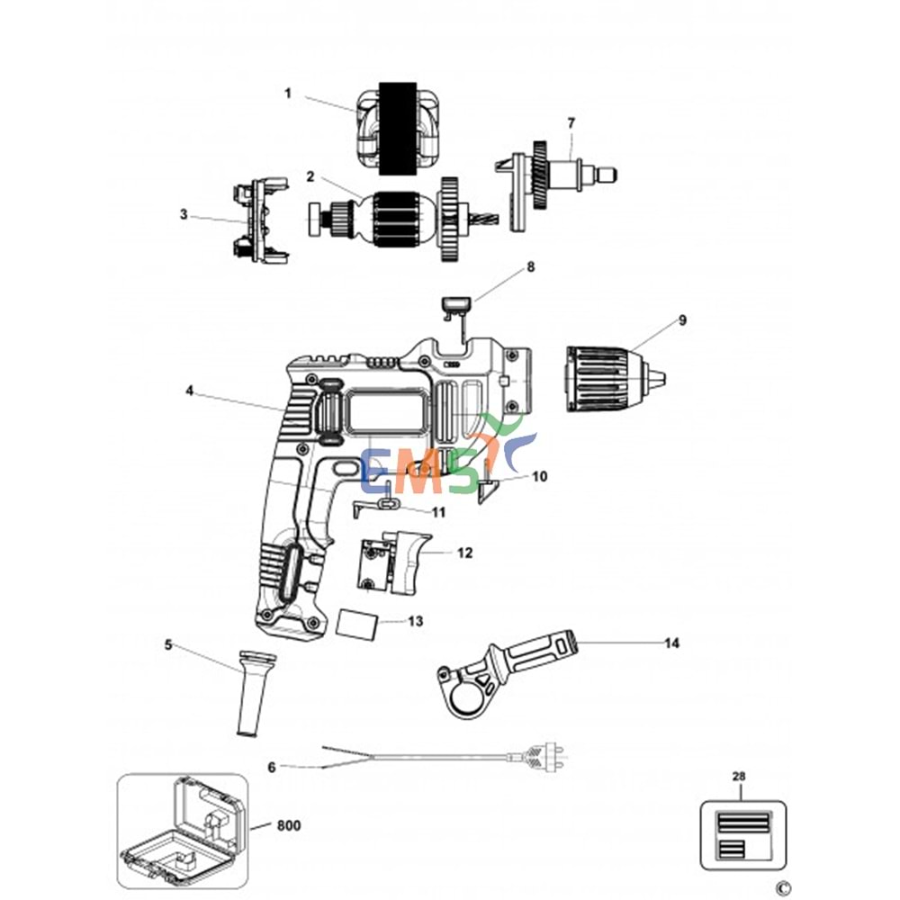 Black Decker BEH710 Aktarma Dişli 90630402