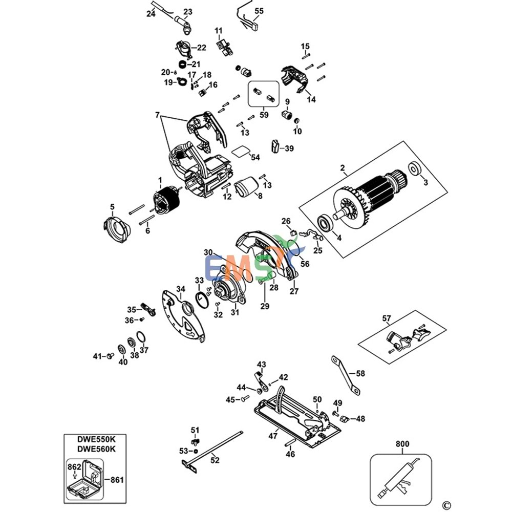 Dewalt DWE550 DWE560 DWE5615 Şalter Anahtar N092201