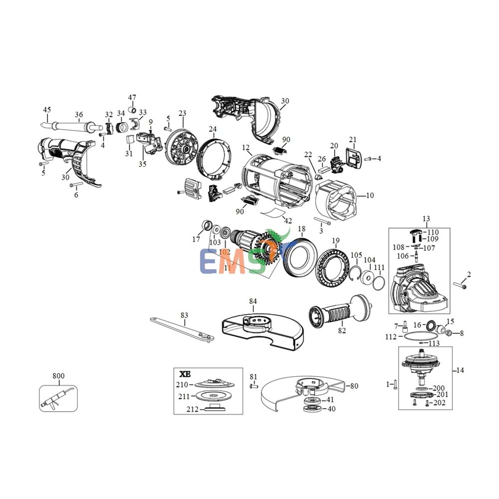 Dewalt DWE4559 DWE4557 Şalter Anahtar Tetik N122893