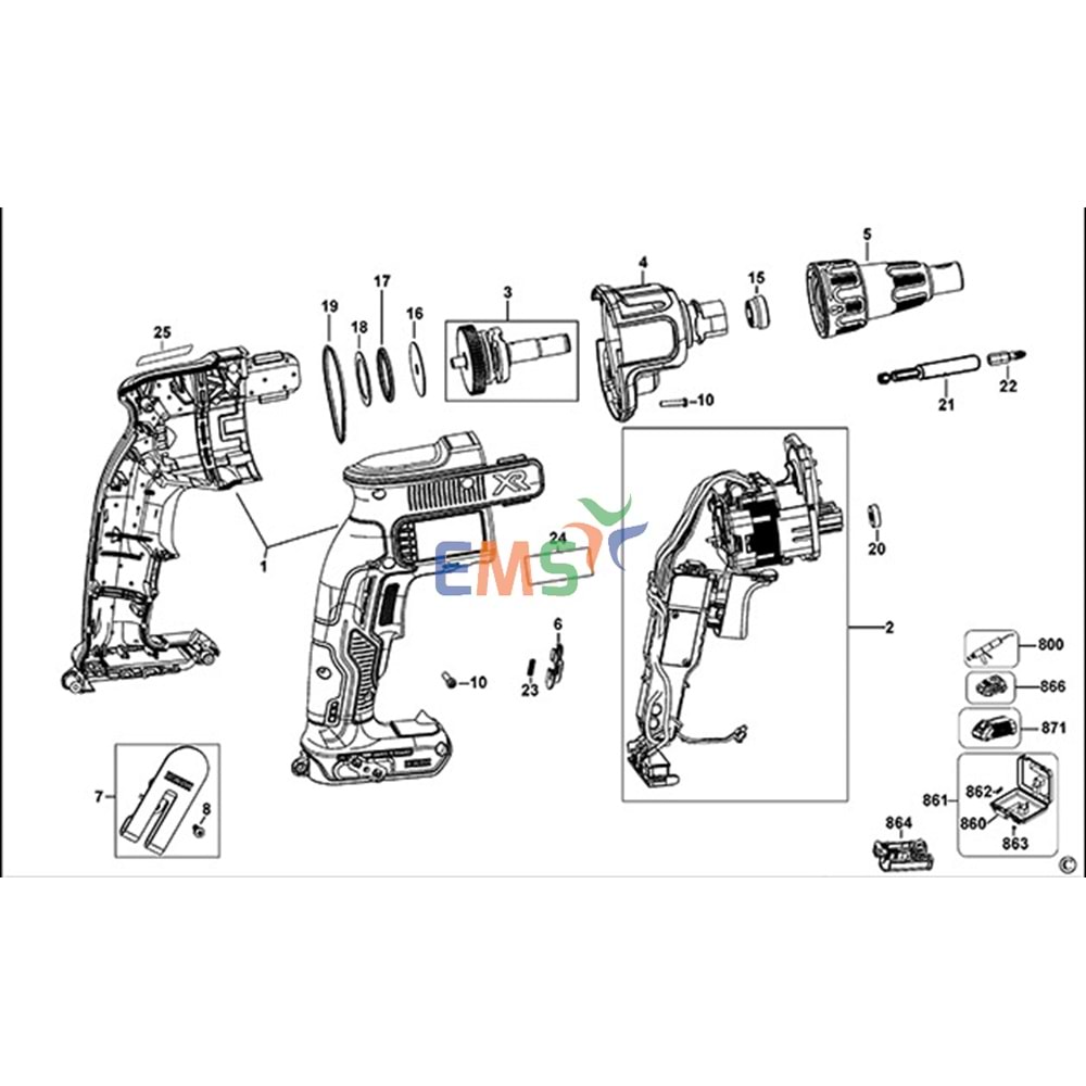 Dewalt DCF620 Gövde N178812