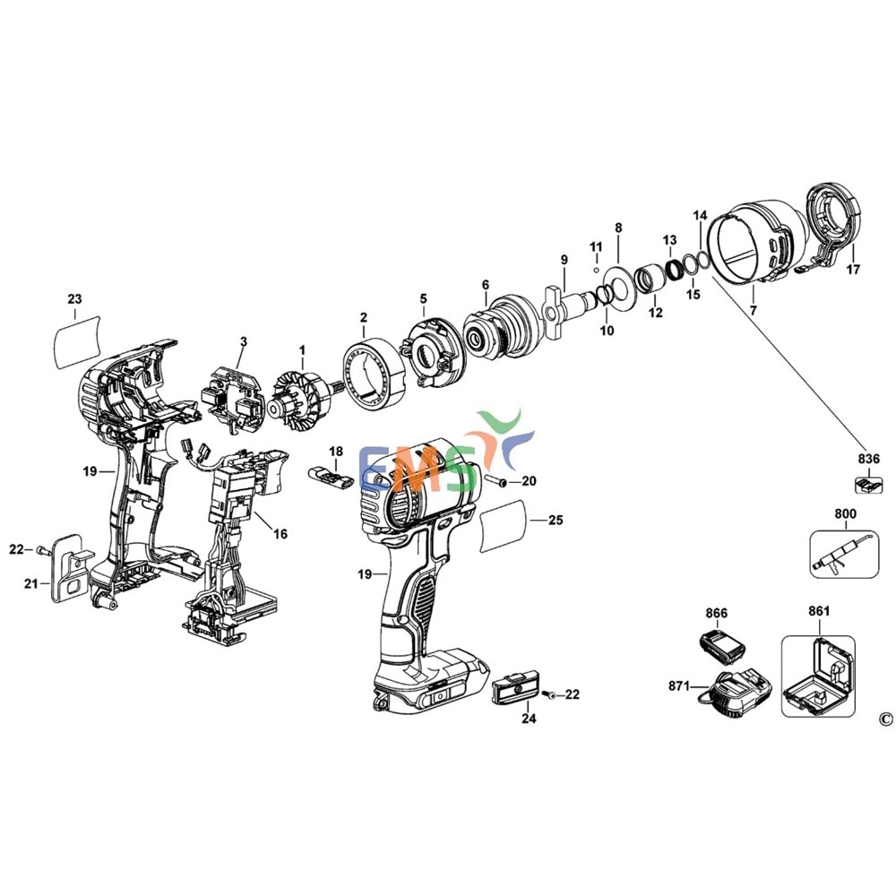 Dewalt DFC835 Gövde N391696