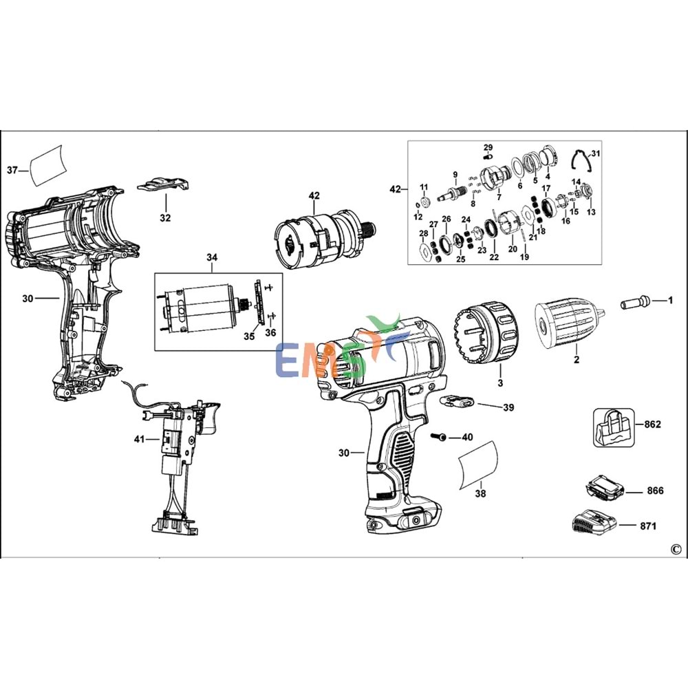 Dewalt DCD700 şanzıman Darbesiz N392103
