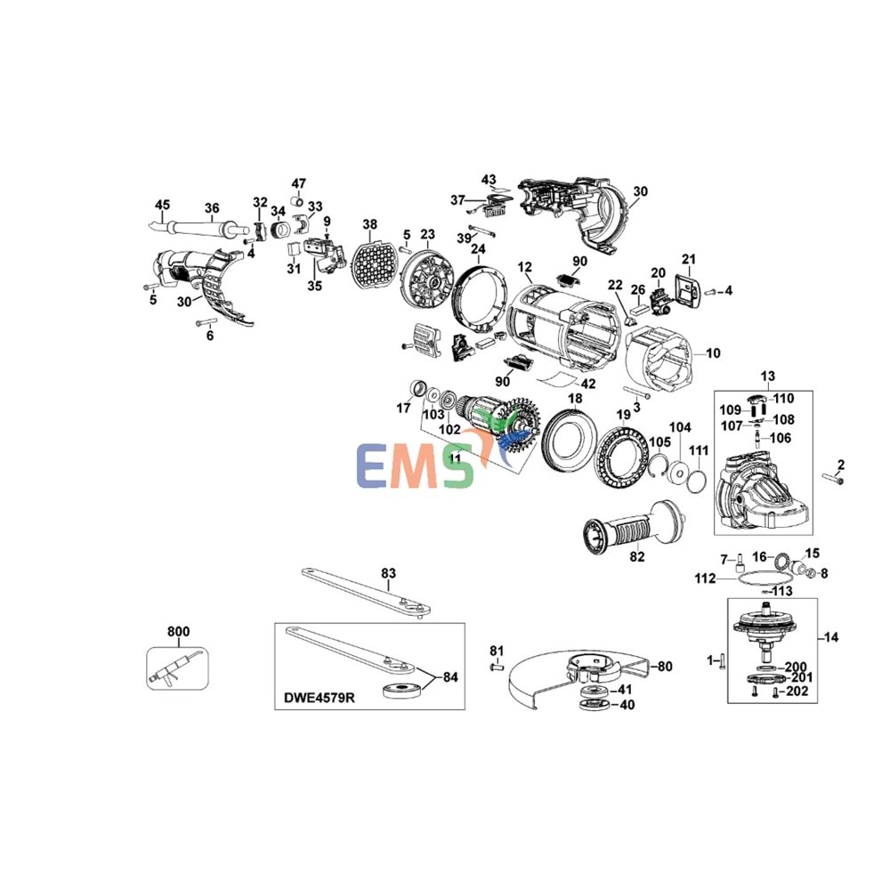 Dewalt DWE4579 Kömür Çift N253999 N404514