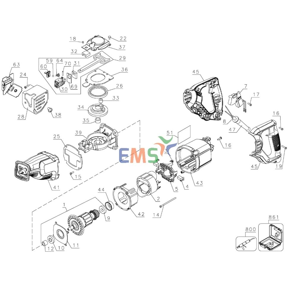 Dewalt DWE305 DW304 Armatür Endüvi N408687