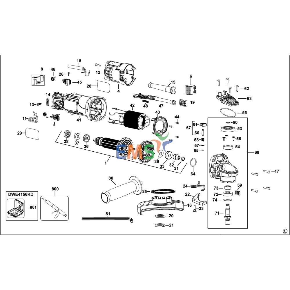 Dewalt DWE4156 DWE4016 DWE4056 Şalter Tetik Switch N442171
