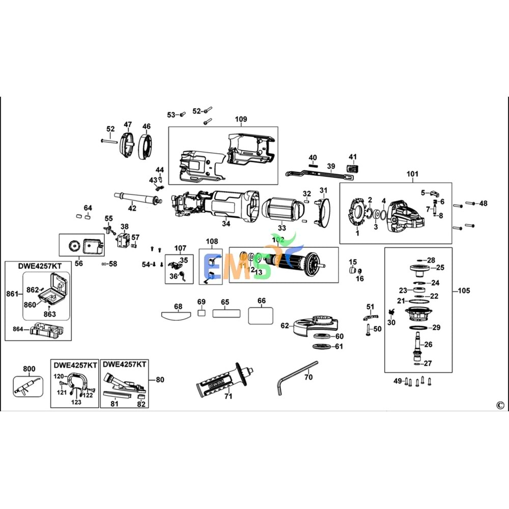 DEWALT DWE4257 ŞALTER N484918