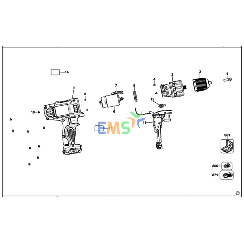 DEWALT DCD716 ŞALTER N534387