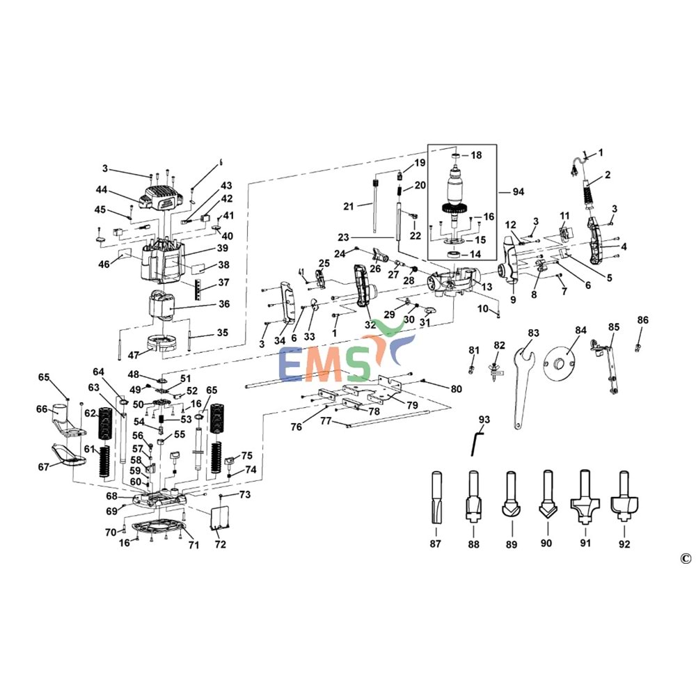Stanley SRR1200 Armatür Endüvi N544913