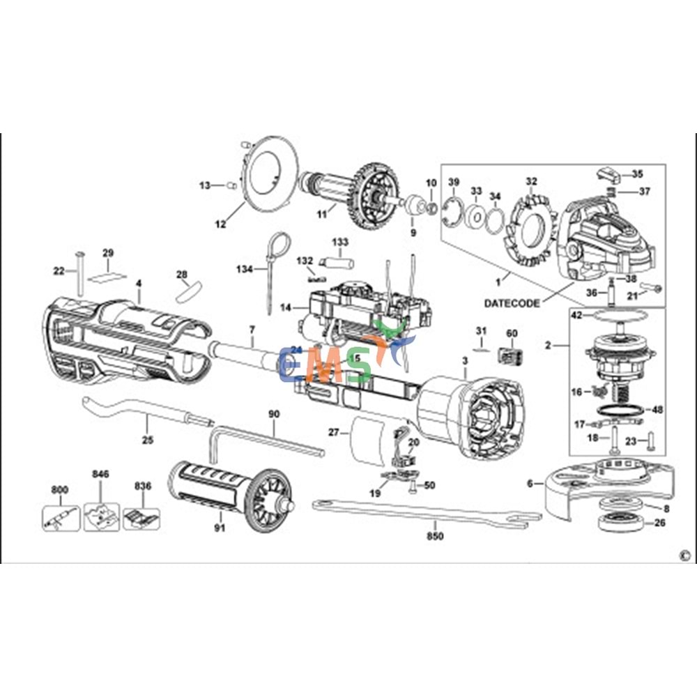 Devalt DWE4357 Kontrol Modül Devir kartı N545578