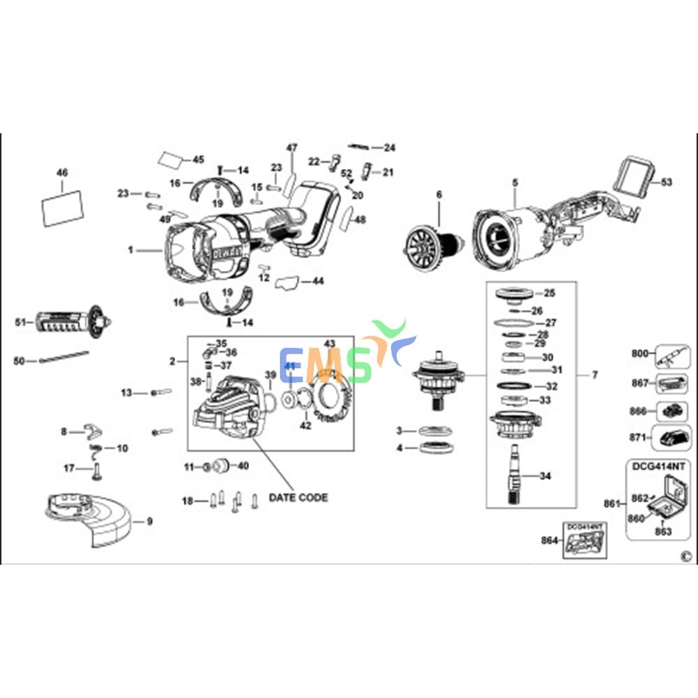 DEWALT DCG414 ARMATÜR N548535