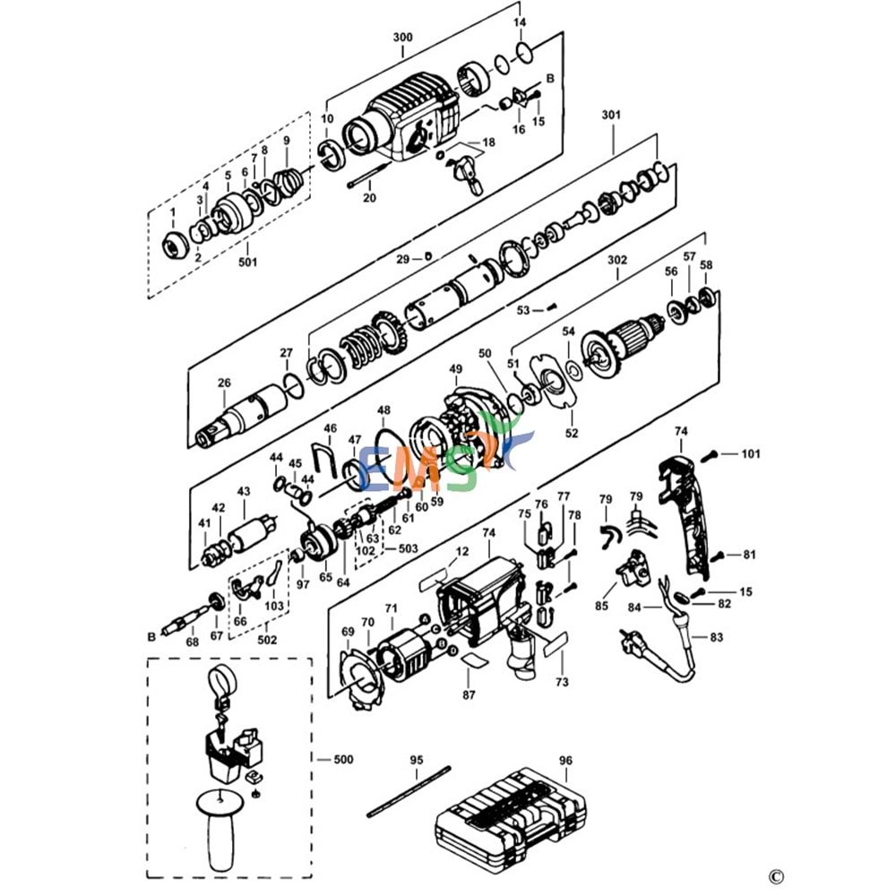 Black Decker BDHR26K Armatür Endüvi N563256
