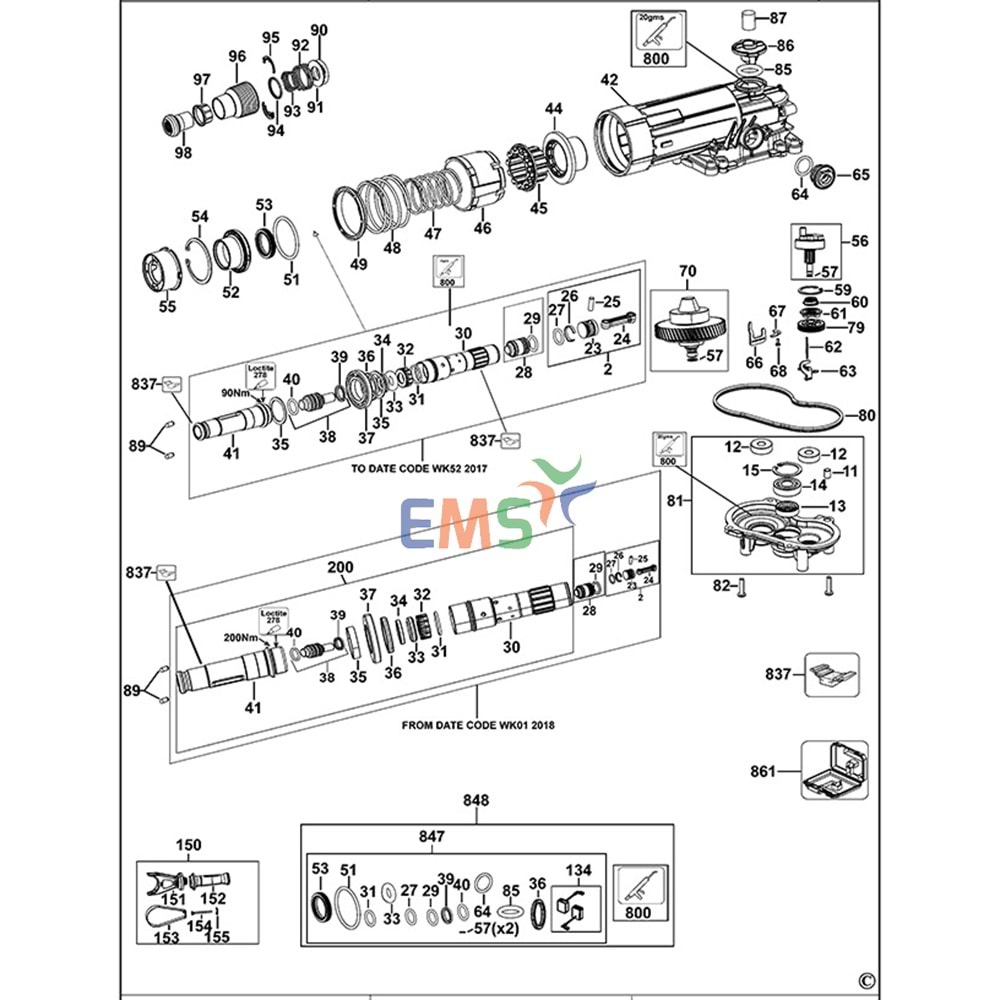 Dewalt D25481 DCH481 Mil N571916