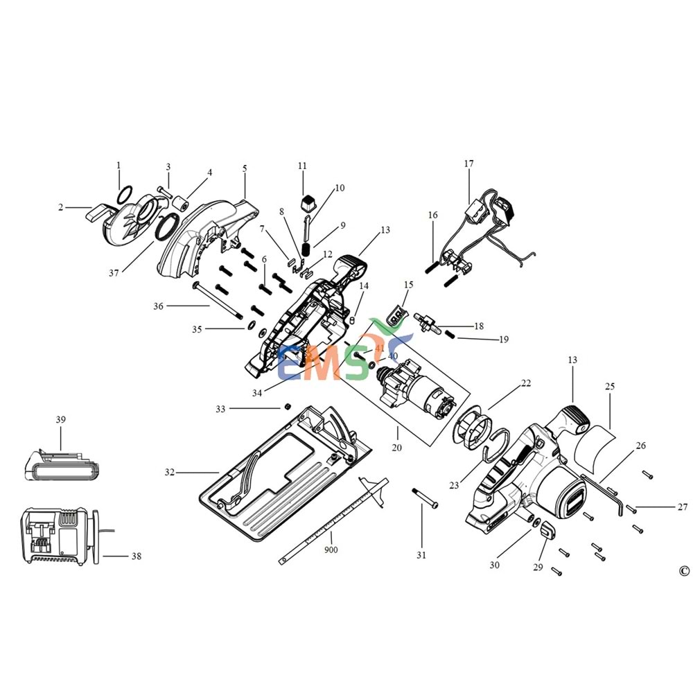 Black Decker BDCCS18 Motor 18v N580753