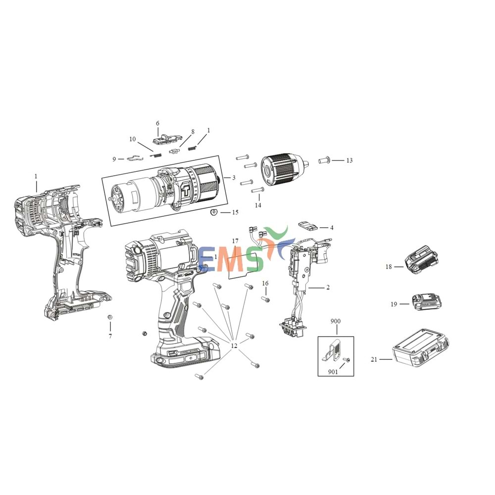 Stanley SCD718 SCD700 SCD711 Şarjlı Matkap Kumanda İleri/Geri N582361