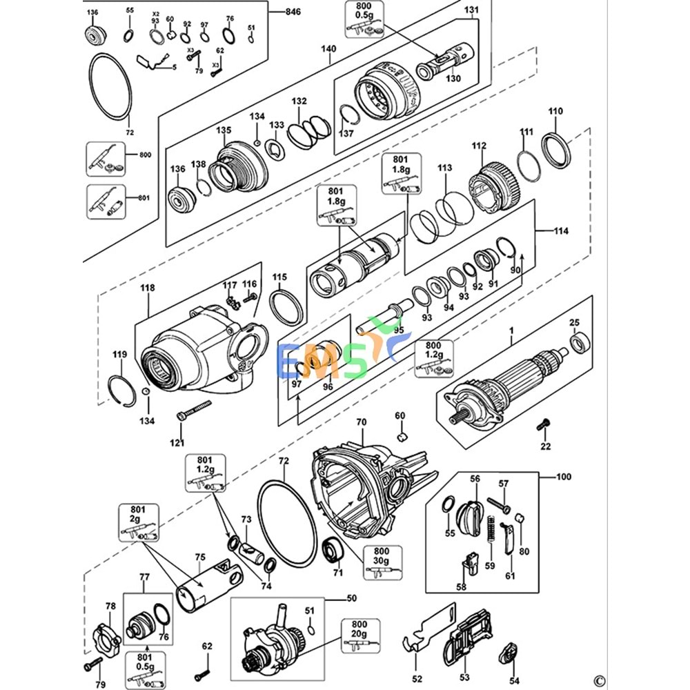 DEWALT D25114 MANDREN N591846