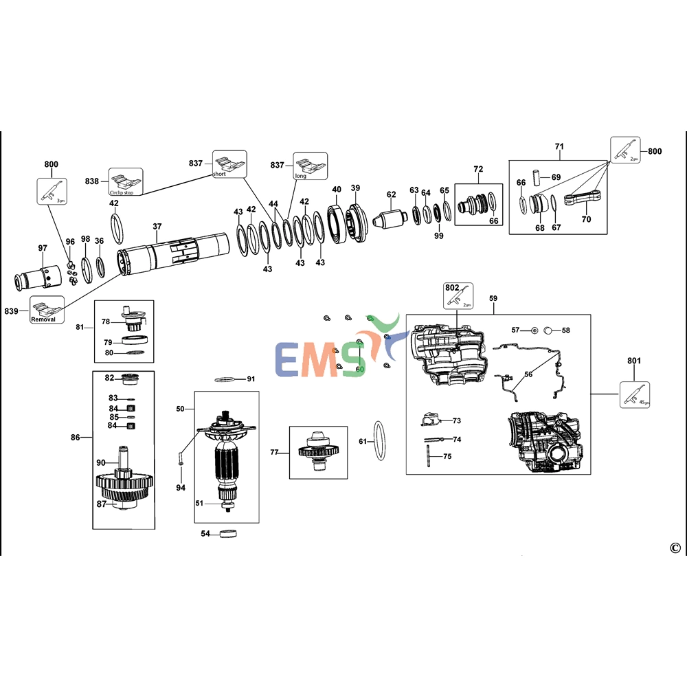 Dewalt D25333K DCH333 Kavrama Dişlisi N605730