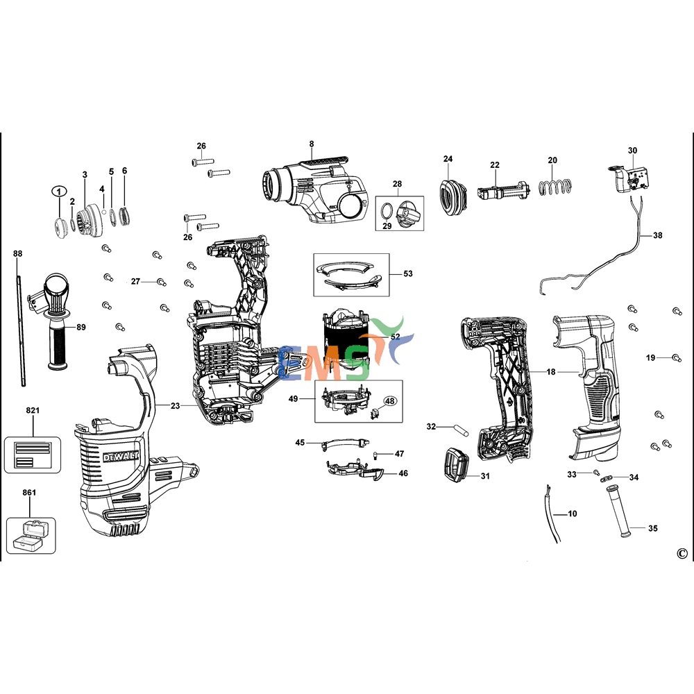 Dewalt D25333K DCH333 Kavrama Dişlisi N605730