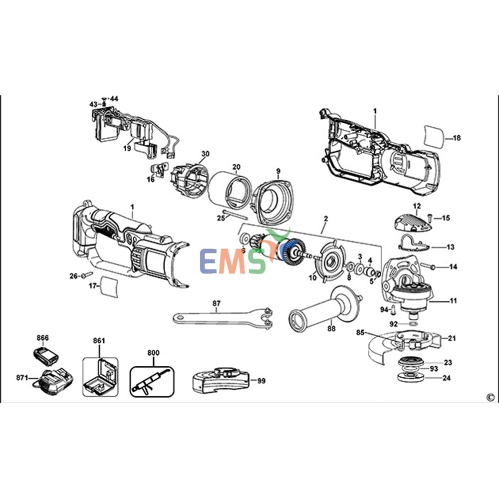 Dewalt DCG412 Typ 11 Armatür Endüvi N793841