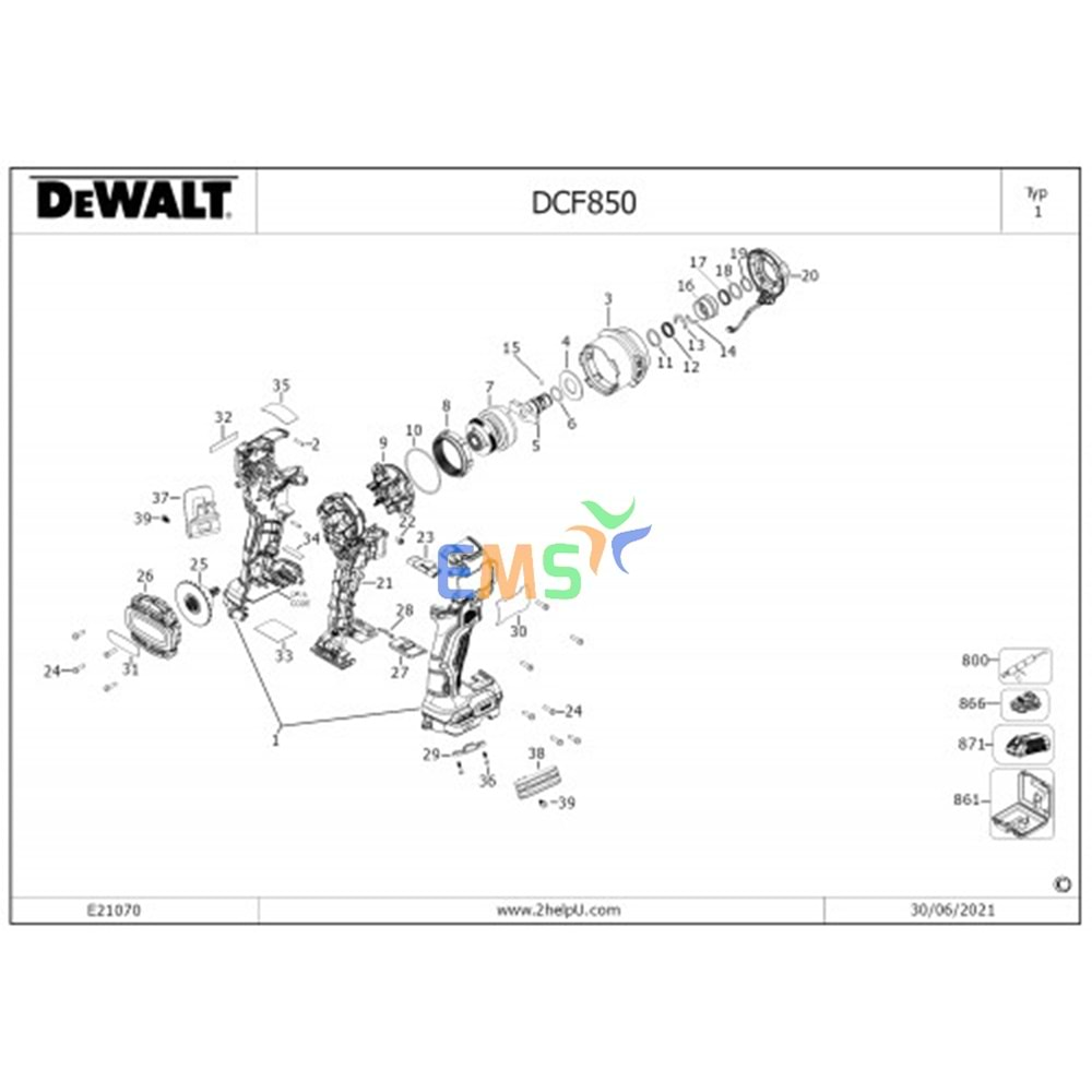 DEWALT DCF850 LED N842921