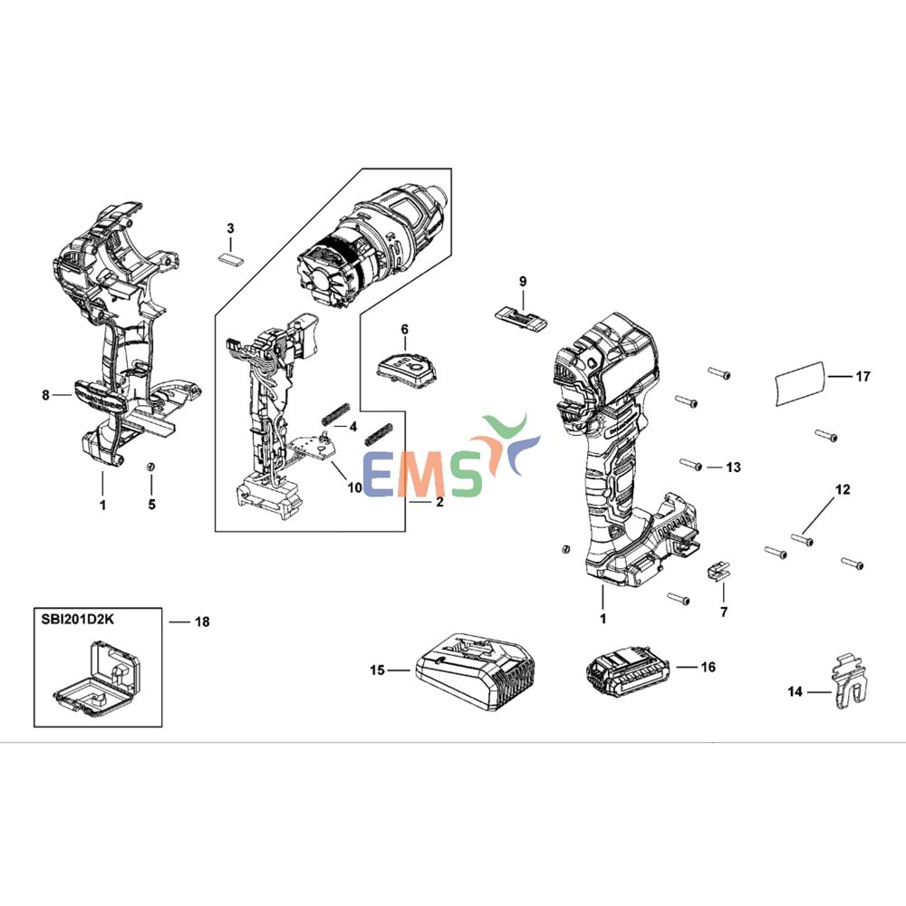 Stanley SBI201 Şalter Motor n925281