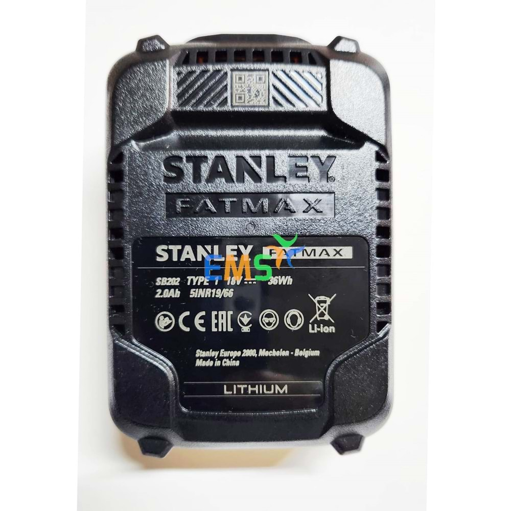 STANLEY SCD718 SB202 FATMAX V20 18V 2.0Ah LİTHIUM BATARYA