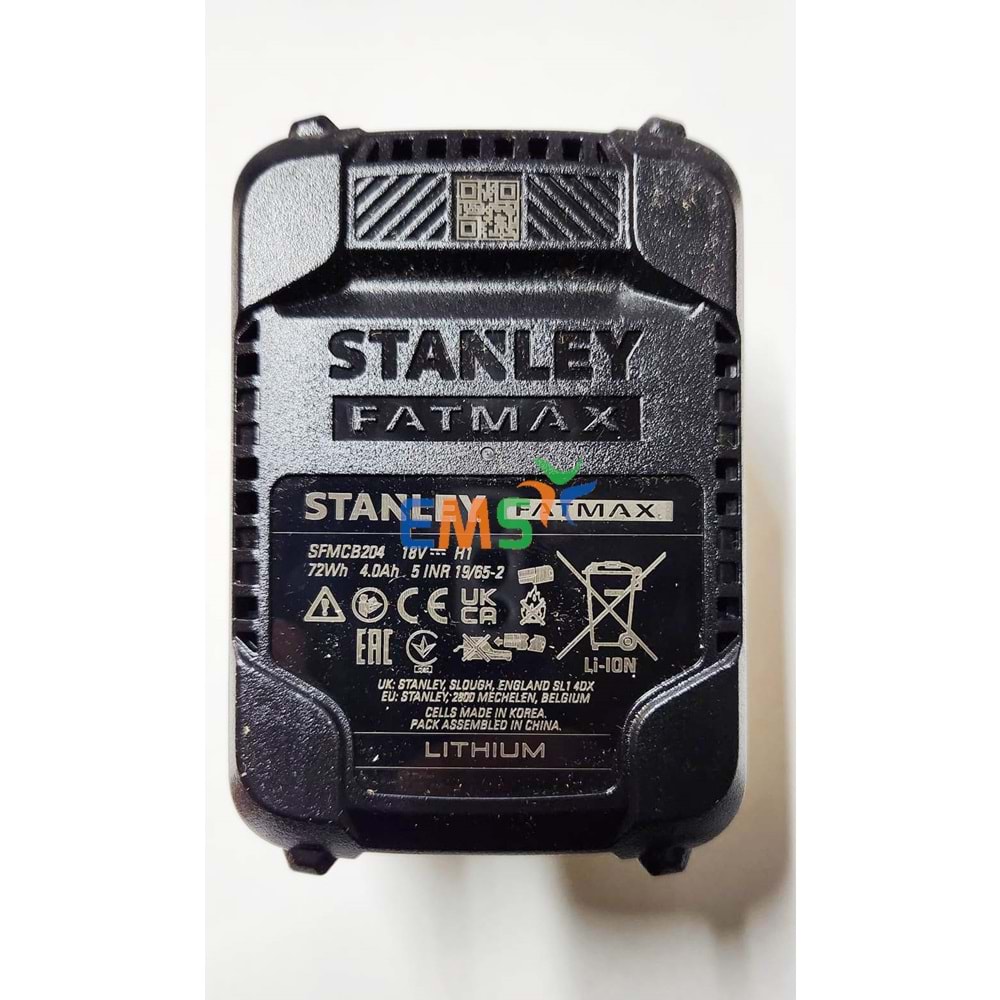Stanley SFMCB204-XJ Batarya AKÜ 18V - 4.0AH - 72WH NA158849