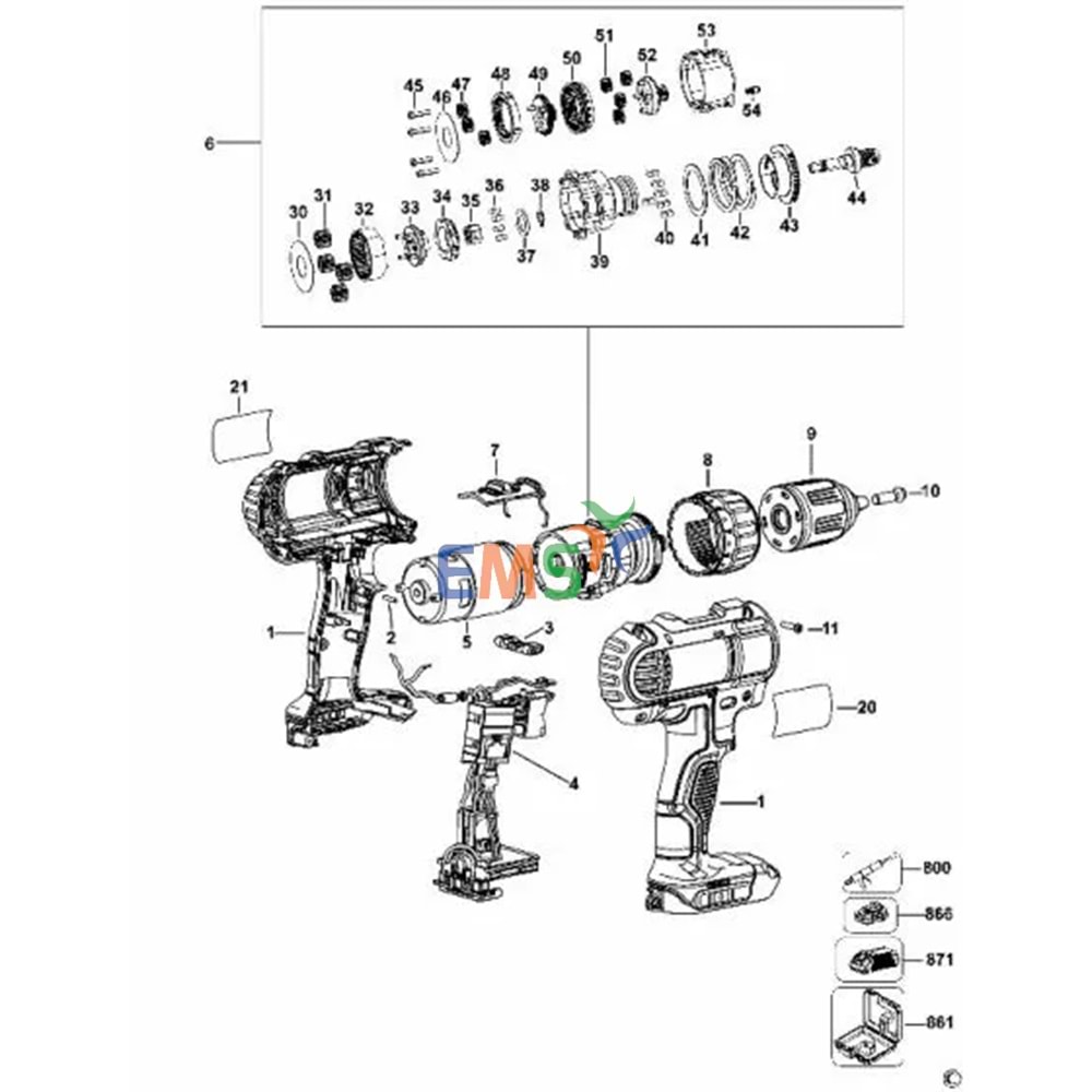 Dewalt DCD771 Şalter 18v NA706445