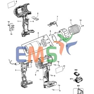 Dewalt DCD733 Motor 14.4v N176501