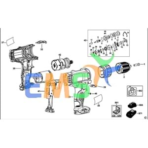 DEWALT DCD710 TYP 4 MOTOR ŞALTER N382749