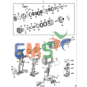 Dewalt DCD785 Şalter N384401 18v