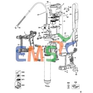 Dewalt DCGG571M1 Motor 18v N447228