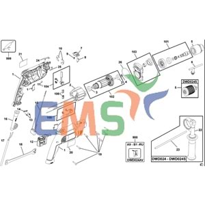 Dewalt DWD024 Typ 1 Armatür Endüvi N704594 (N034418)